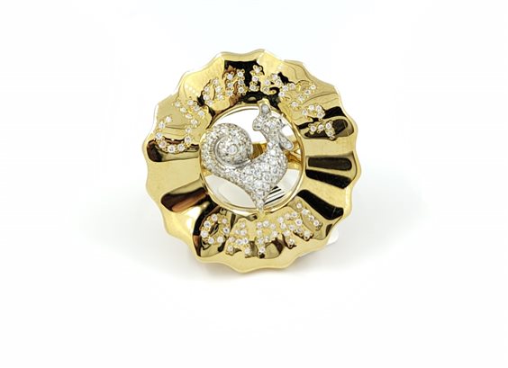 Anello chantecler sale oro giallo